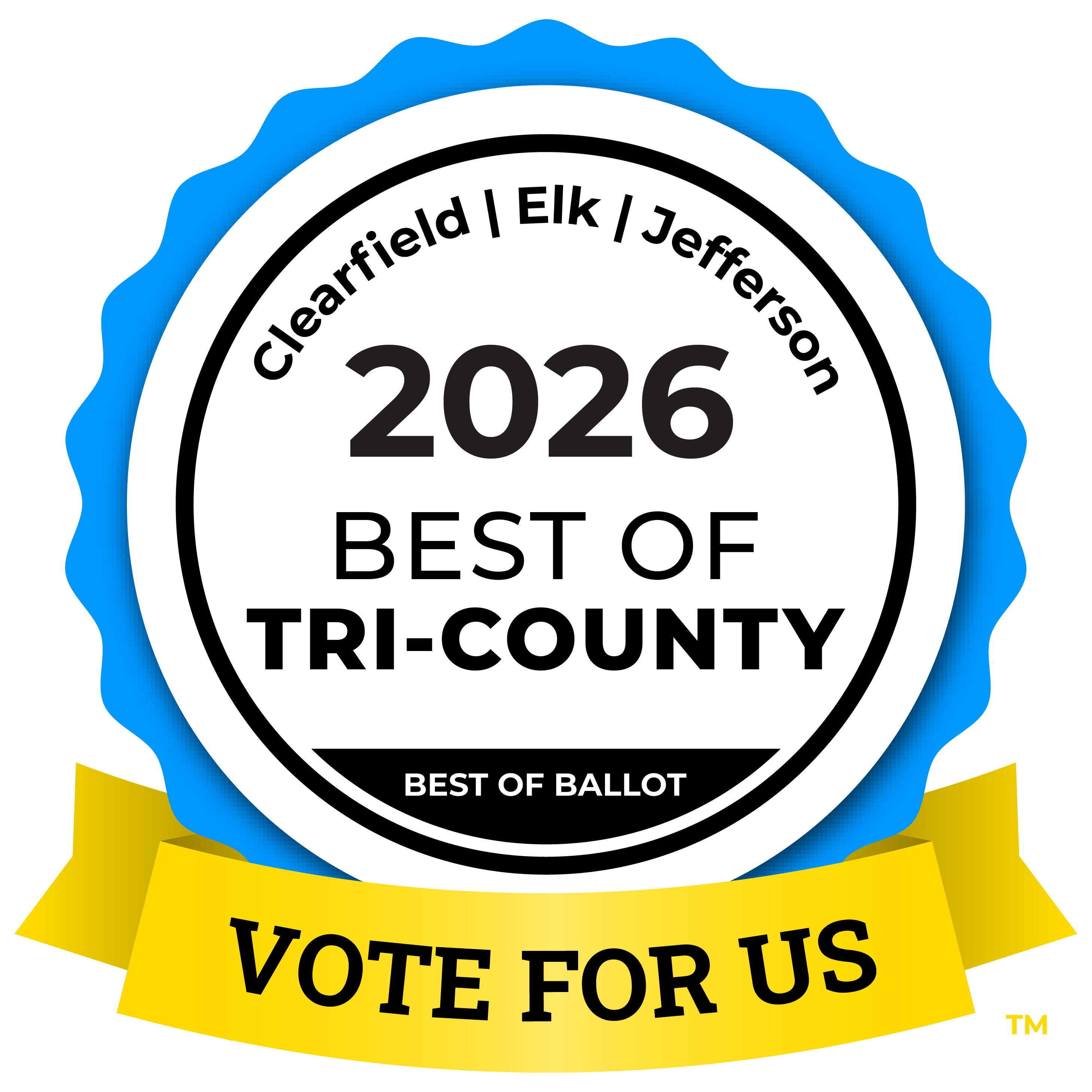 Best of Tri-County 2026 Vote for Us Badge